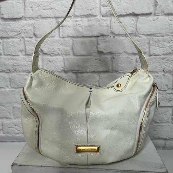 Isabella Fiore White Patent Leather Hobo Bag - Picture 4 of 16